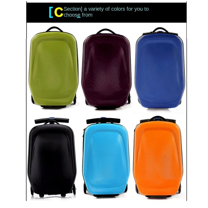 Kids Rolling Step Suitcase for Travel – Lightweight Carry-On Luggage for Children, Holidays and Sleepovers