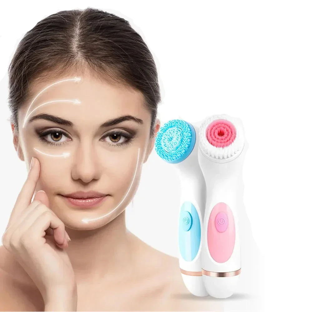 Sonic Facial Cleansing Device for Skincare Routines – All-in-One Face Cleaning and Massage Tool for Home Spa Use