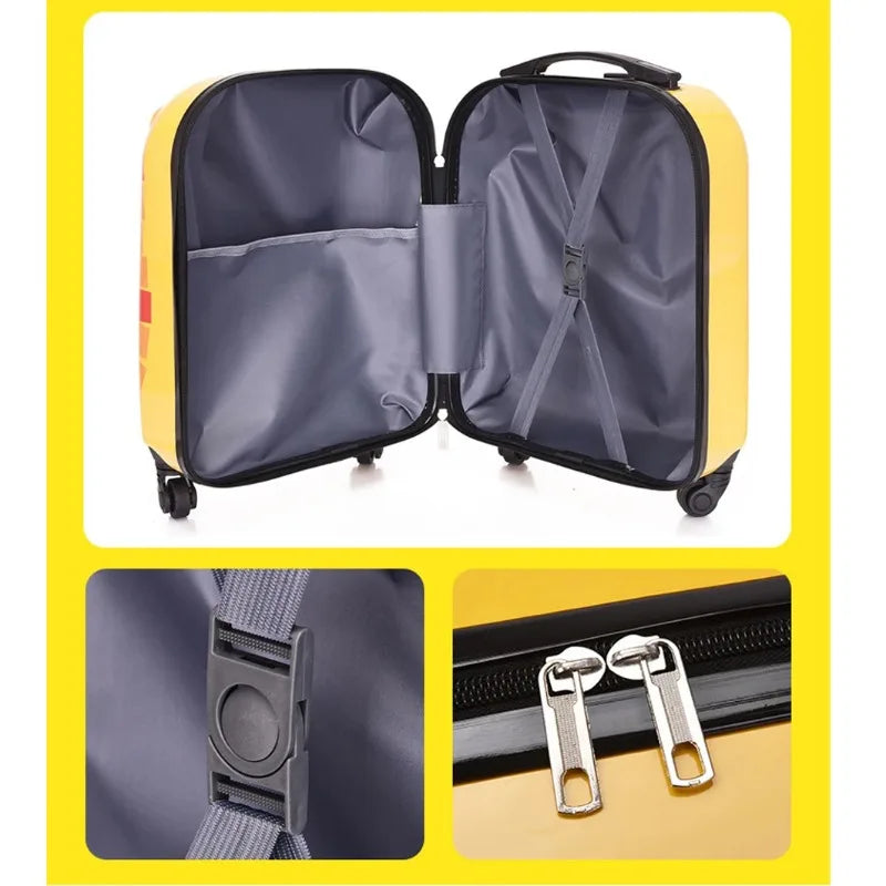 Cartoon Animal Children’s Suitcase for Travel – Lightweight Rolling Luggage for Kids, Holidays and Sleepovers