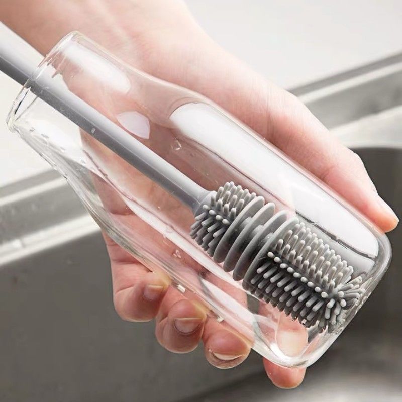 Silicone Bottle Brush for Deep Cleaning – Flexible Cleaning Tool for Wine Glasses, Vases and Narrow Containers