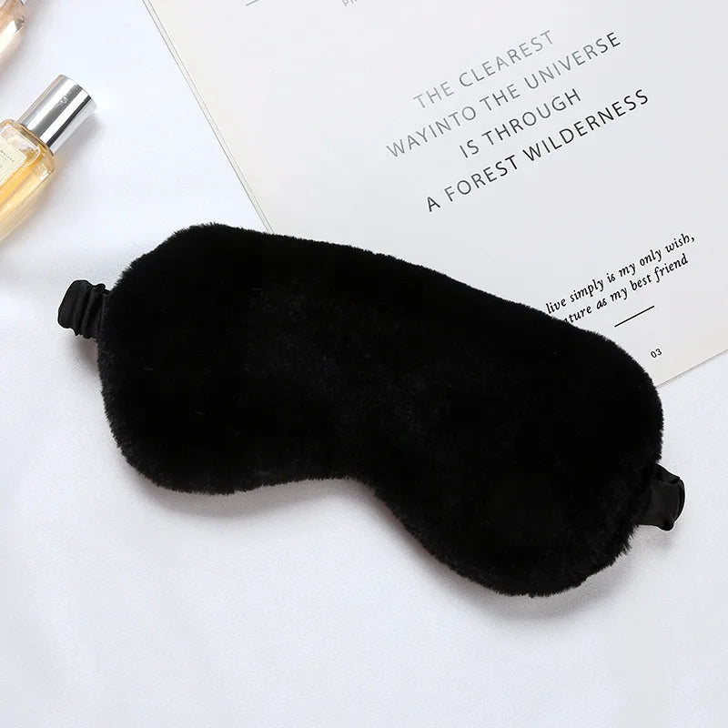Luxurious Plush Sleep Mask for Restful Sleep – Soft Light-Blocking Eye Mask for Travel, Home and Relaxation