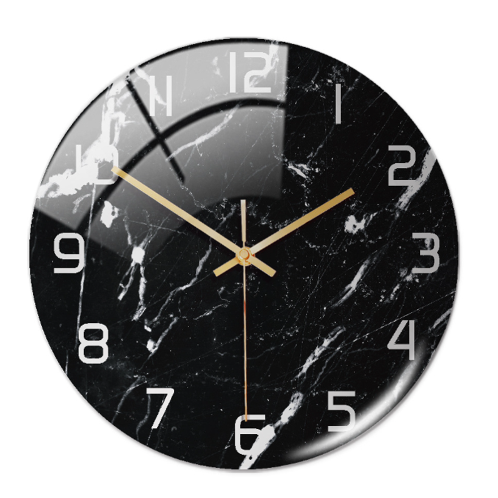 Marble-Style Wall Clock for Modern Home Decor – Elegant Decorative Timepiece for Living Room, Office and Bedroom