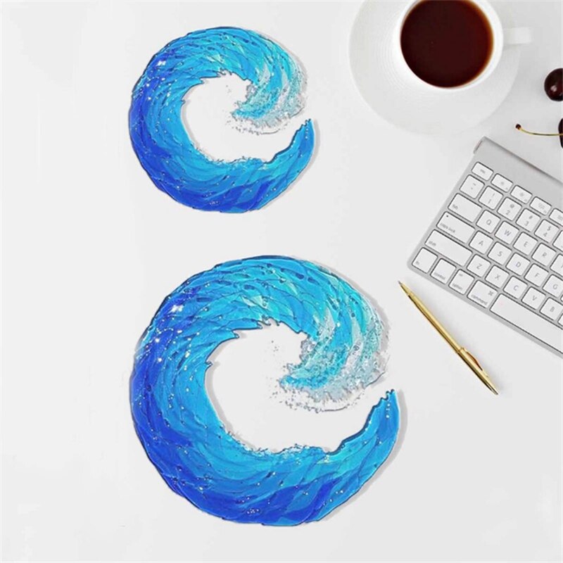 Glass Ocean Wave Sculpture for Home Decor – Artistic Coastal Accent for Living Room, Office and Modern Interiors