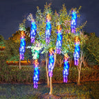 LED Meteor Shower Outdoor Lights for Garden and Facade Decor – Falling Rain Effect Lighting for Festive and Seasonal Displays