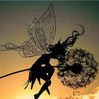 Weather-Resistant Metal Fairy Garden Sculpture – Magical Outdoor Decoration for Patios, Lawns & Flower Beds
