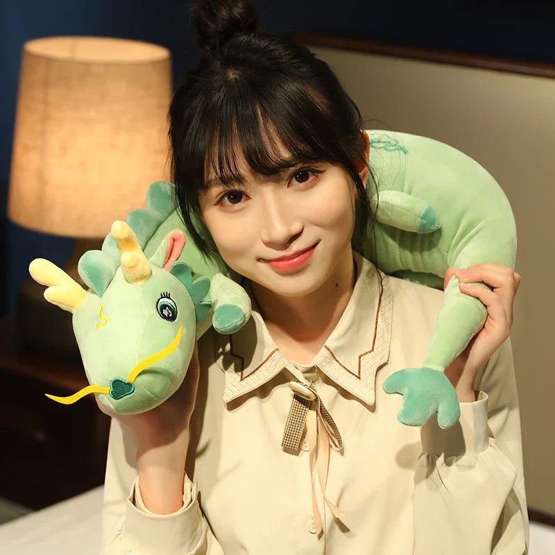 Dragon Body Pillow for Kids and Teens – Long Plush Cushion for Sleeping, Cuddling and Bedroom Decor