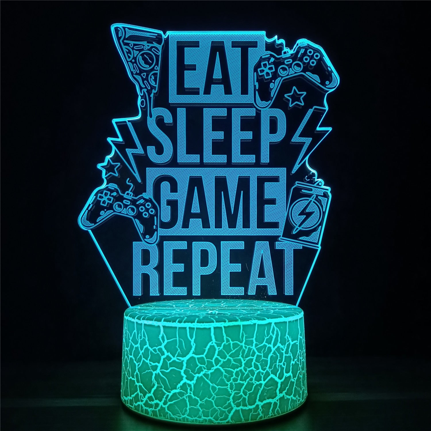 Gaming Night Lamp for Bedroom Decor – LED Ambient Lighting for Cozy Setup, Desk Spaces and Relaxing Nights