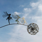 Weather-Resistant Metal Fairy Garden Sculpture – Magical Outdoor Decoration for Patios, Lawns & Flower Beds