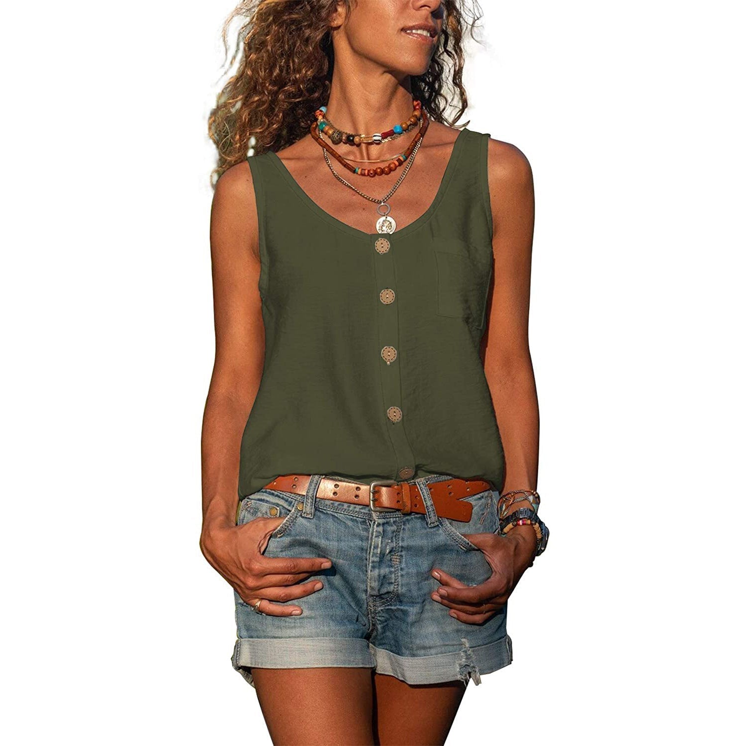 Chic Ibiza-Inspired Women's Tank Top