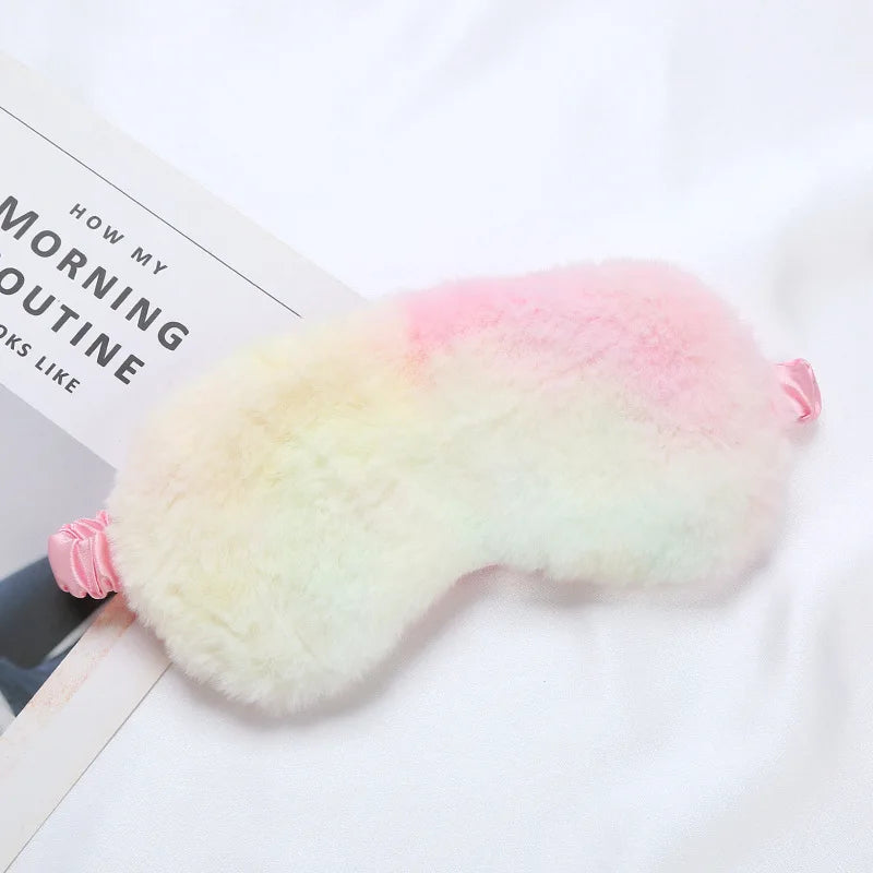 Luxurious Plush Sleep Mask for Restful Sleep – Soft Light-Blocking Eye Mask for Travel, Home and Relaxation
