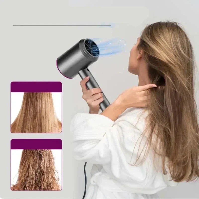Professional High-Speed Quiet Hair Dryer Brush – Fast Drying, Low Noise, Frizz-Control Technology