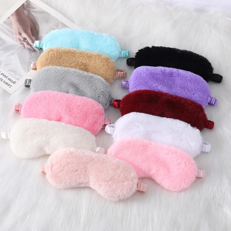 Luxurious Plush Sleep Mask for Restful Sleep – Soft Light-Blocking Eye Mask for Travel, Home and Relaxation