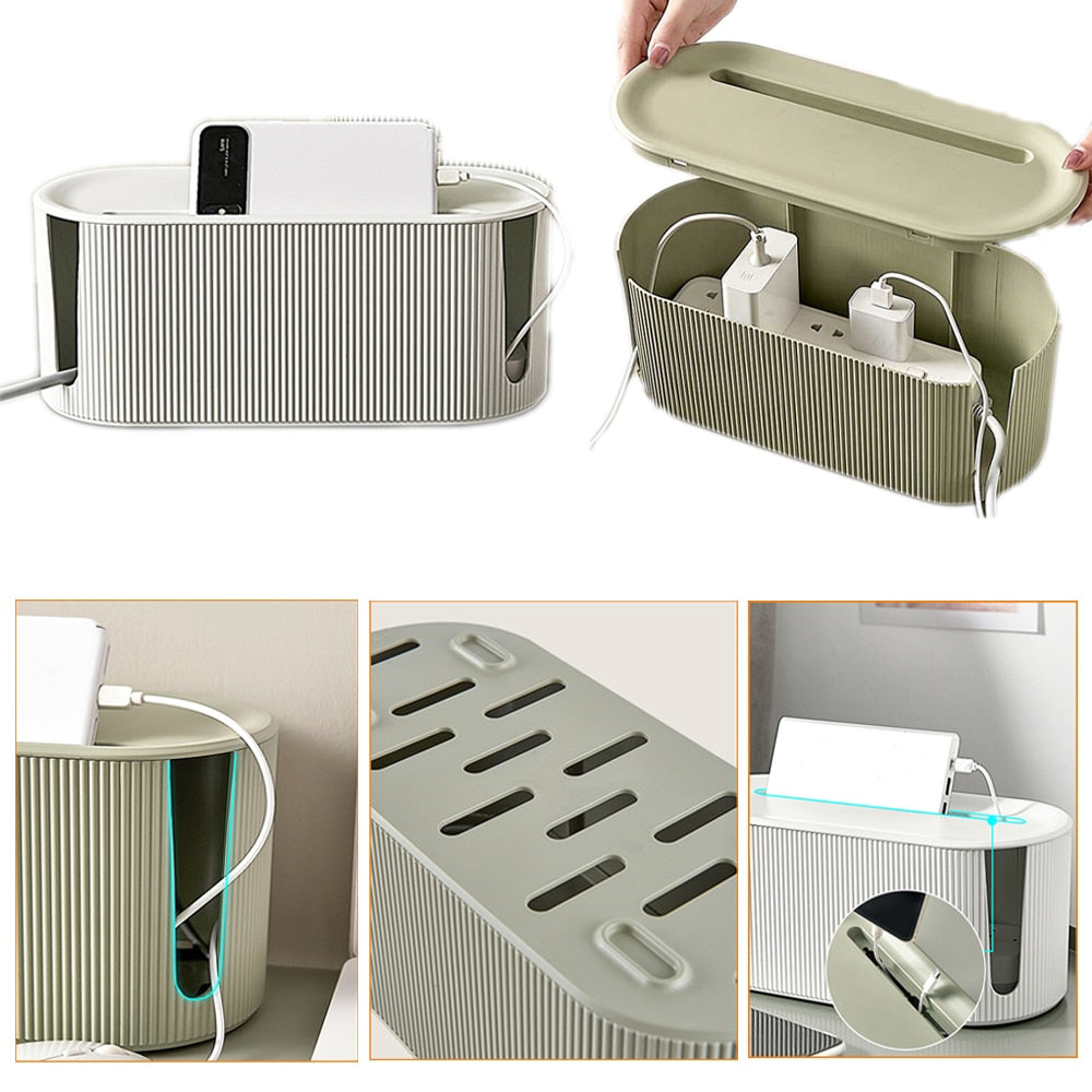 Set of 2 Cable and Charger Organizers for Home and Office – Storage Pouches for Cables, Adapters and Power Supplies