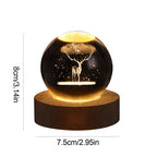 Crystal Light Sphere for Home Decor – Ambient LED Accent Lamp for Living Room, Bedroom and Modern Interiors