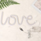 Neon Wall Light with Romantic Lettering – LED Decorative Sign for Bedroom, Living Room and Special Occasions