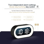 Digital Alarm Clock with Night Light – LED Display Bedside Clock for Bedroom, Time Display and Gentle Night Illumination