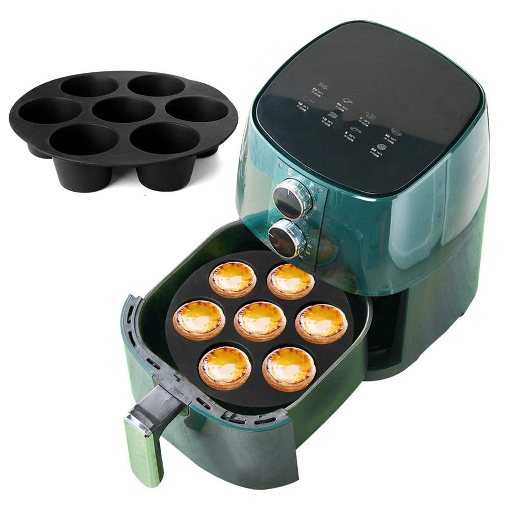 Silicone Cupcake Tray for Air Fryers and Ovens – Non-Stick Reusable Baking Mold for Muffins and Desserts