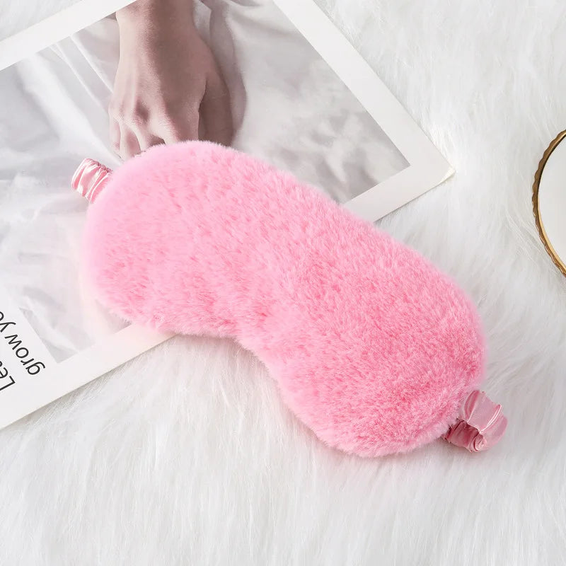 Luxurious Plush Sleep Mask for Restful Sleep – Soft Light-Blocking Eye Mask for Travel, Home and Relaxation