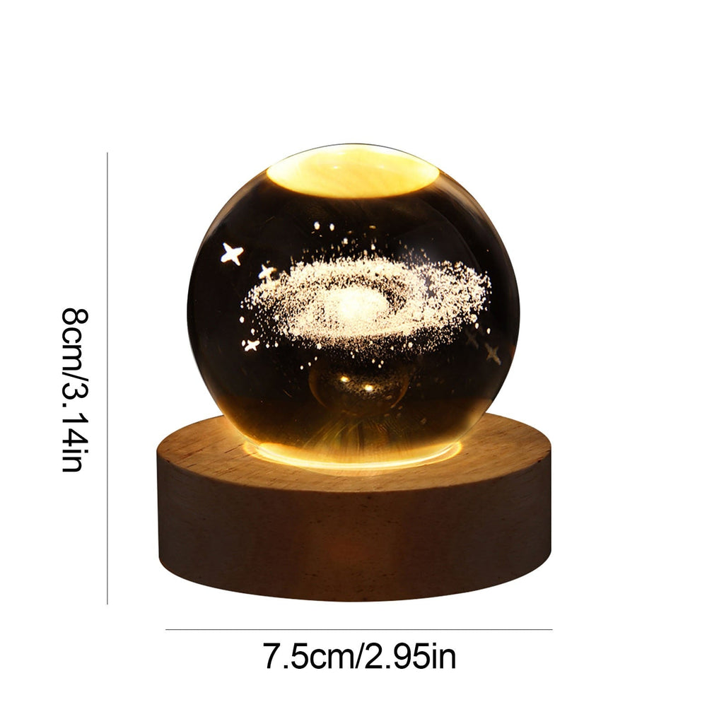 Crystal Light Sphere for Home Decor – Ambient LED Accent Lamp for Living Room, Bedroom and Modern Interiors