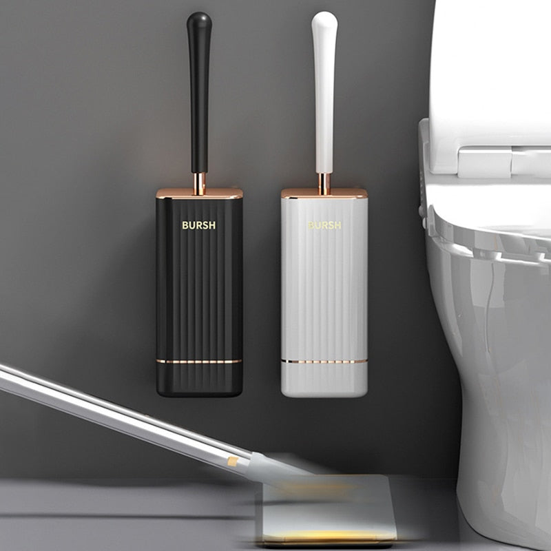 Wall-Mounted Toilet Brush with Holder – Hygienic Bathroom Cleaning Solution – Space-Saving Design for Modern Bathrooms
