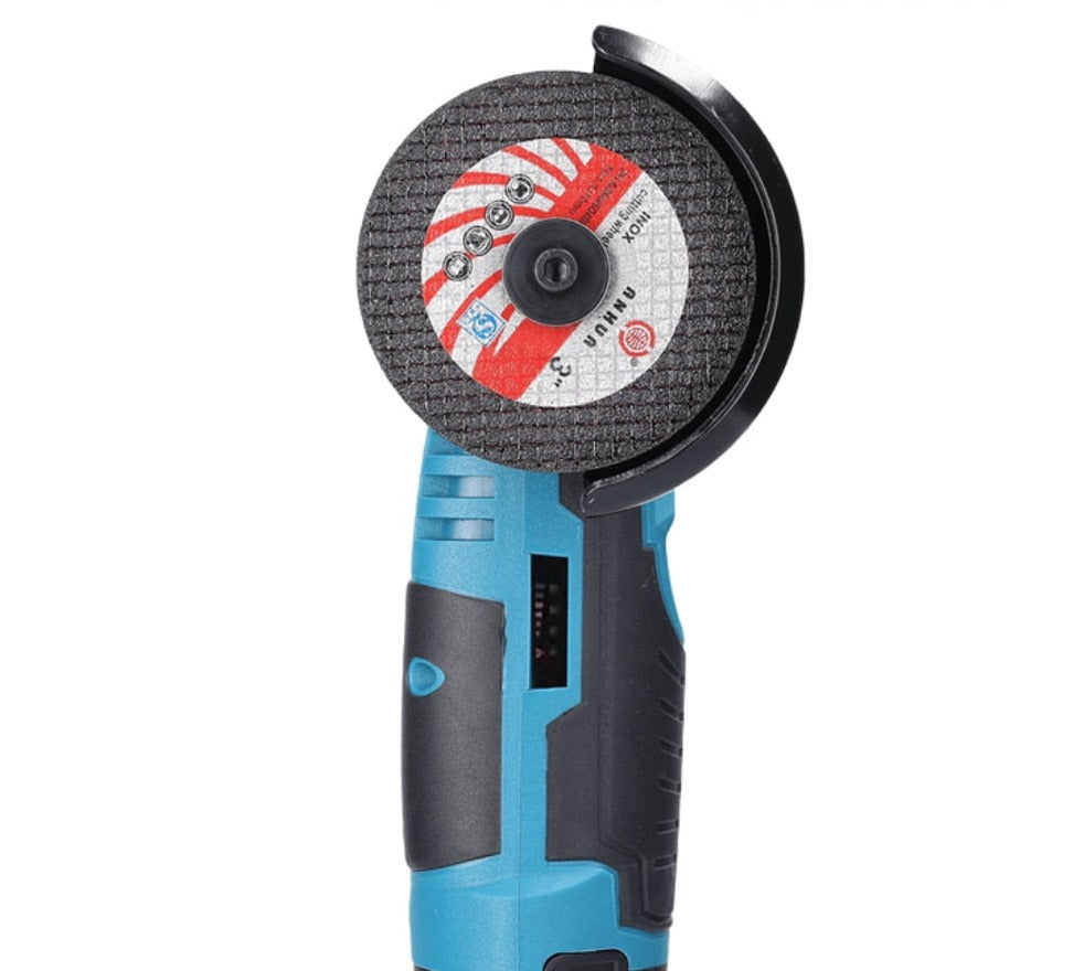 Powerful Cordless Angle Grinder – 800W Handheld Grinder with 19500 RPM & Extra Discs | Compact Multi-Purpose Tool for DIY Cutting & Grinding