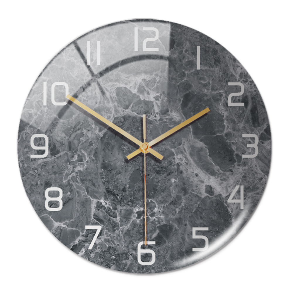 Marble-Style Wall Clock for Modern Home Decor – Elegant Decorative Timepiece for Living Room, Office and Bedroom