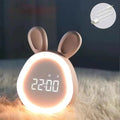 Rabbit-Shaped Kids Alarm Clock with LED Night Light – Cute Bedside Clock for Children’s Bedrooms and Sleep Routine