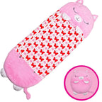 Animal-Shaped Foldable Sleeping Bag for Kids – Cozy Portable Sleep Sack for Sleepovers, Camping and Indoor Play
