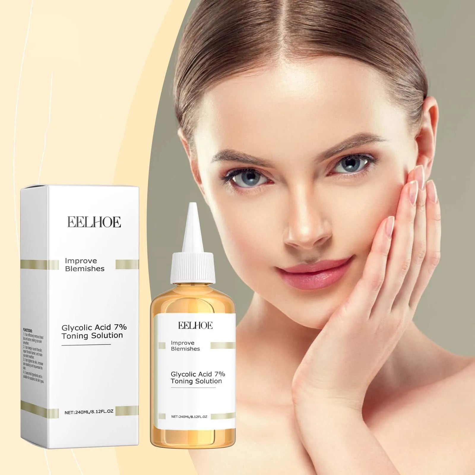 Glycolic Skincare Solution for Oil Control and Pore Refining – Exfoliating Treatment for Clear-Looking Skin and Daily Face Care