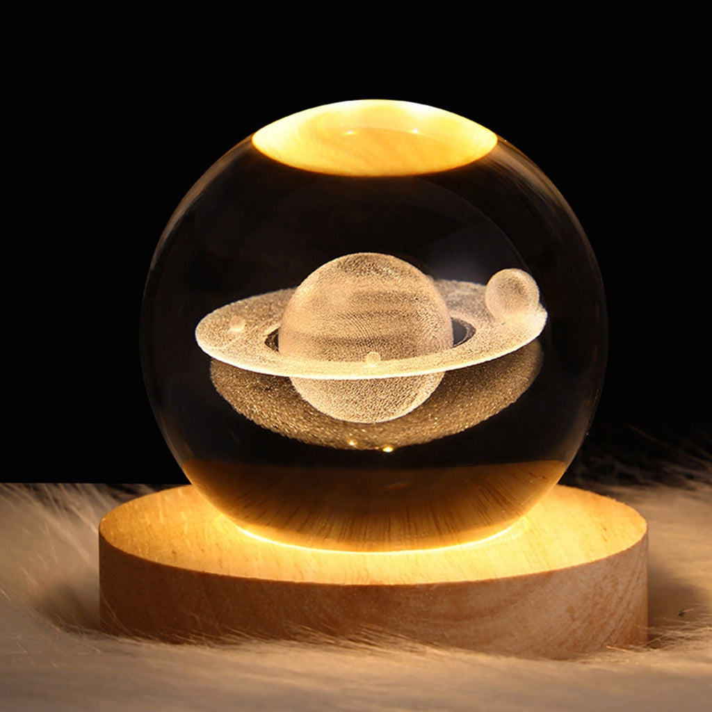 Crystal Light Sphere for Home Decor – Ambient LED Accent Lamp for Living Room, Bedroom and Modern Interiors