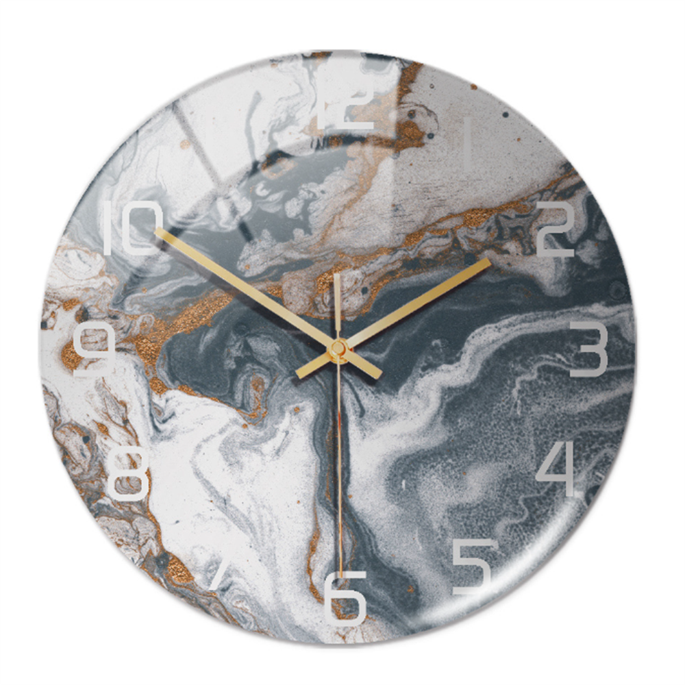 Marble-Style Wall Clock for Modern Home Decor – Elegant Decorative Timepiece for Living Room, Office and Bedroom