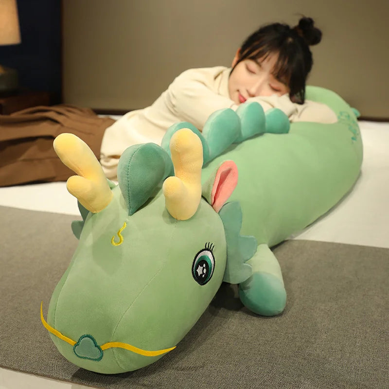 Dragon Body Pillow for Kids and Teens – Long Plush Cushion for Sleeping, Cuddling and Bedroom Decor