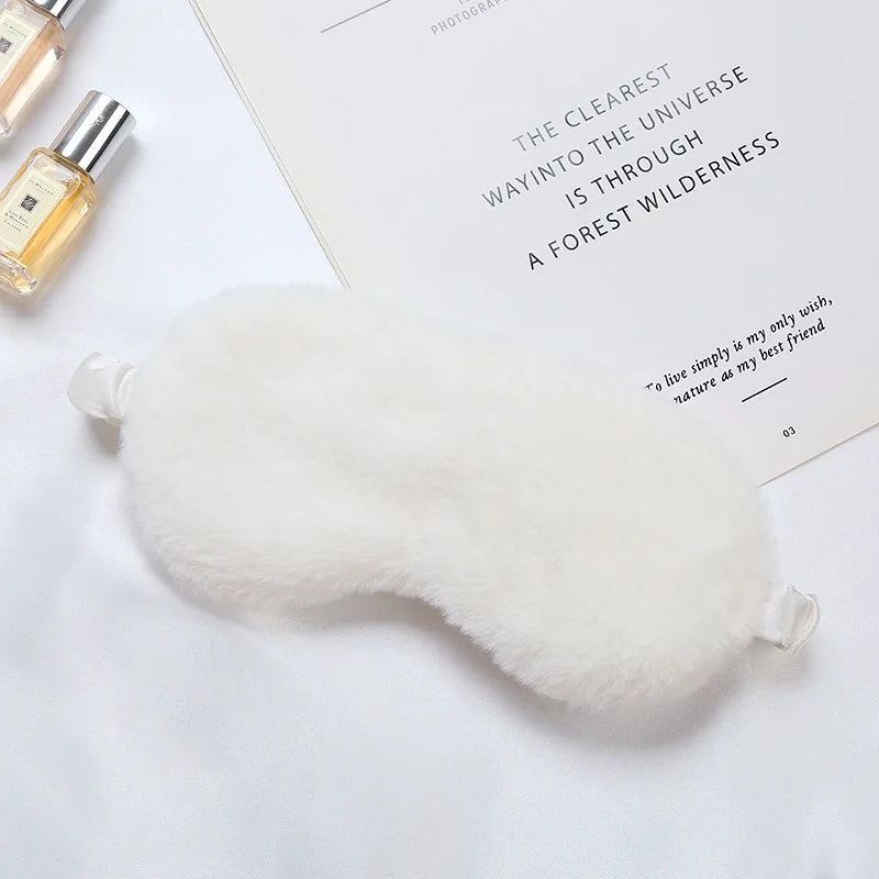 Luxurious Plush Sleep Mask for Restful Sleep – Soft Light-Blocking Eye Mask for Travel, Home and Relaxation