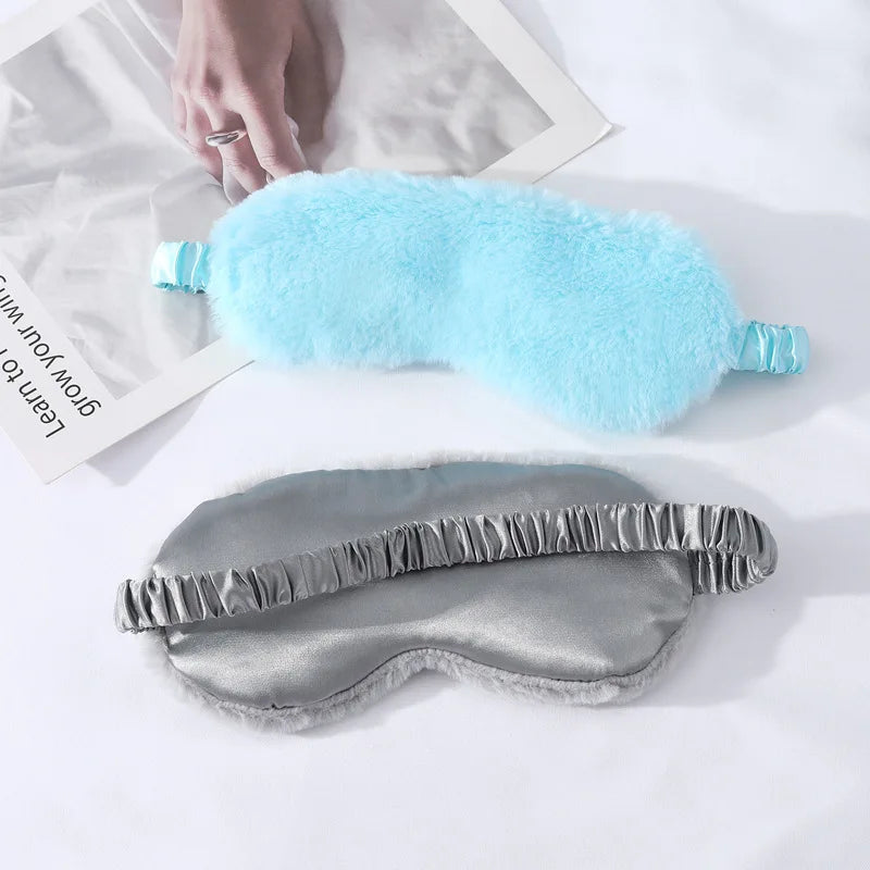 Luxurious Plush Sleep Mask for Restful Sleep – Soft Light-Blocking Eye Mask for Travel, Home and Relaxation
