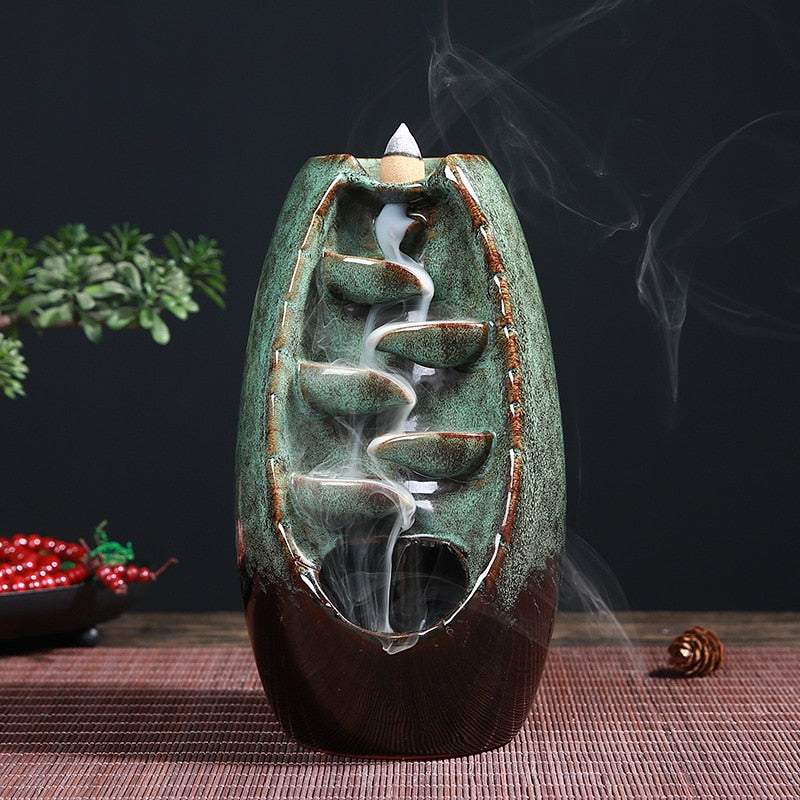 Tranquil Waterfall Incense Holder | Enhance Your Home with This Elegant Decor