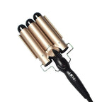 Triple Barrel Hair Curling Iron for Wave Styling – Fast Heating Styling Tool for Defined Waves and Everyday Hair Looks