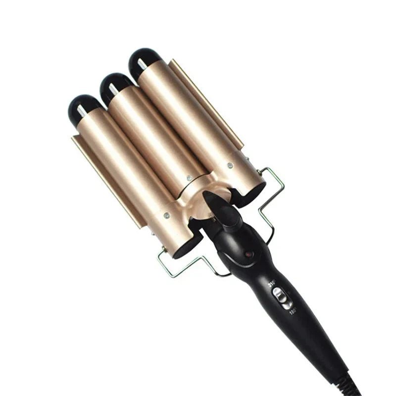 Triple Barrel Hair Curling Iron for Wave Styling – Fast Heating Styling Tool for Defined Waves and Everyday Hair Looks