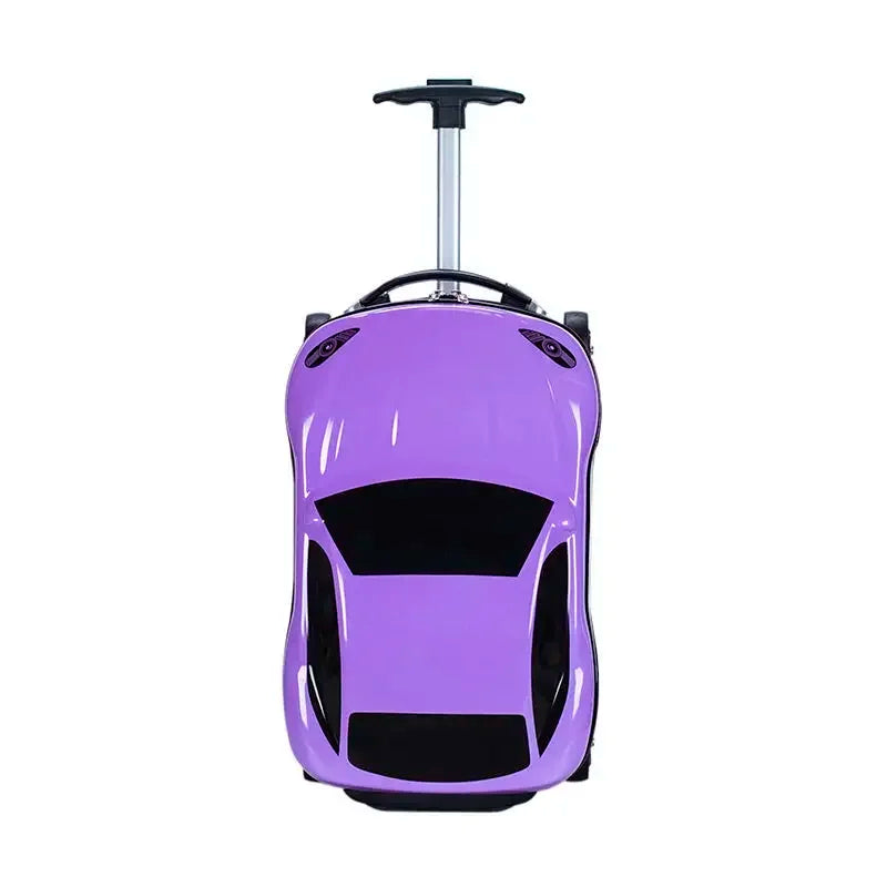 Kids Hard Shell Suitcase with Car Design – Lightweight Rolling Travel Luggage for Children and Family Trips
