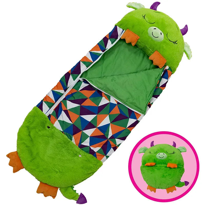 Animal-Shaped Foldable Sleeping Bag for Kids – Cozy Portable Sleep Sack for Sleepovers, Camping and Indoor Play
