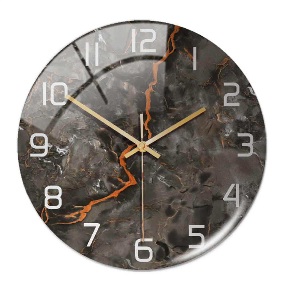 Marble-Style Wall Clock for Modern Home Decor – Elegant Decorative Timepiece for Living Room, Office and Bedroom