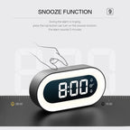 Digital Alarm Clock with Night Light – LED Display Bedside Clock for Bedroom, Time Display and Gentle Night Illumination