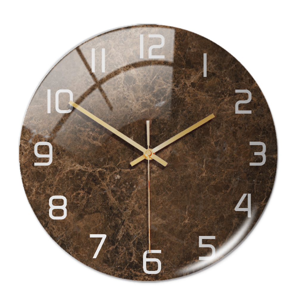 Marble-Style Wall Clock for Modern Home Decor – Elegant Decorative Timepiece for Living Room, Office and Bedroom
