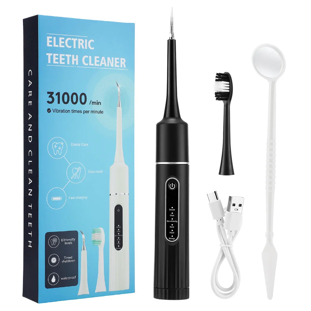 Electric Teeth Cleaning Device with Adjustable Speeds – Home Dental Care Tool for Plaque Removal and Daily Oral Hygiene