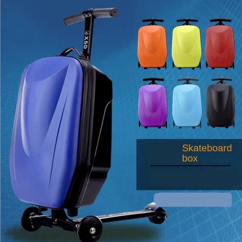 Kids Rolling Step Suitcase for Travel – Lightweight Carry-On Luggage for Children, Holidays and Sleepovers