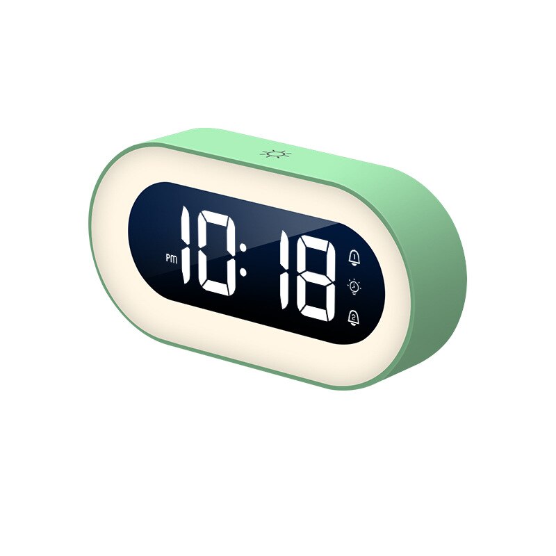 Digital Alarm Clock with Night Light – LED Display Bedside Clock for Bedroom, Time Display and Gentle Night Illumination
