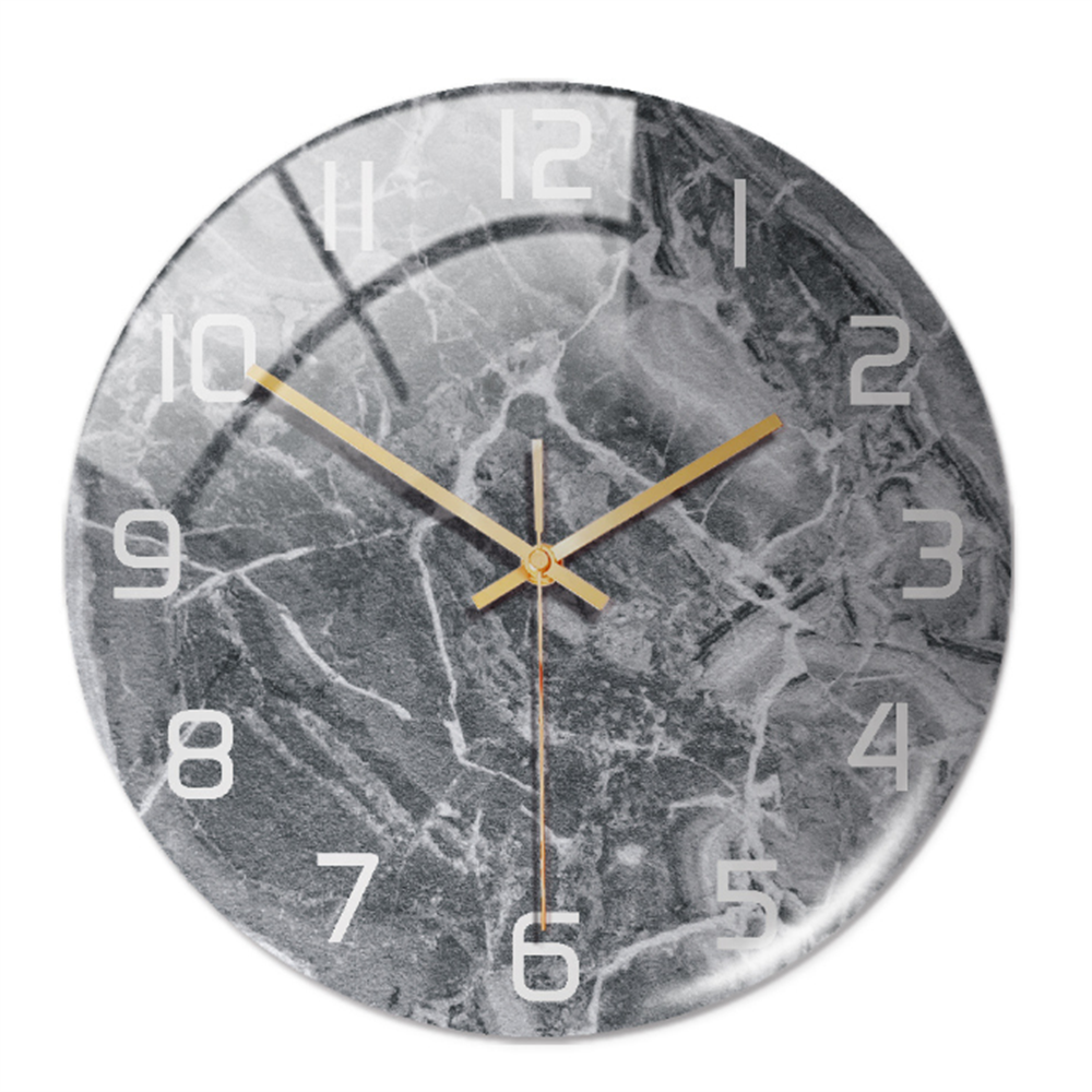 Marble-Style Wall Clock for Modern Home Decor – Elegant Decorative Timepiece for Living Room, Office and Bedroom