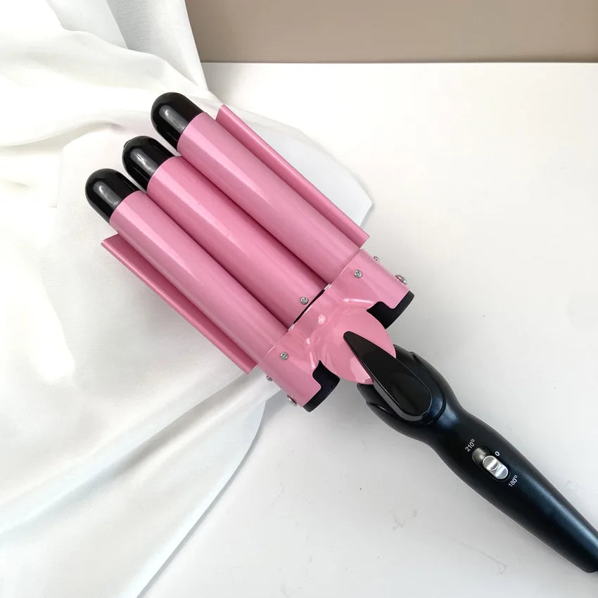 Triple Barrel Hair Curling Iron for Wave Styling – Fast Heating Styling Tool for Defined Waves and Everyday Hair Looks