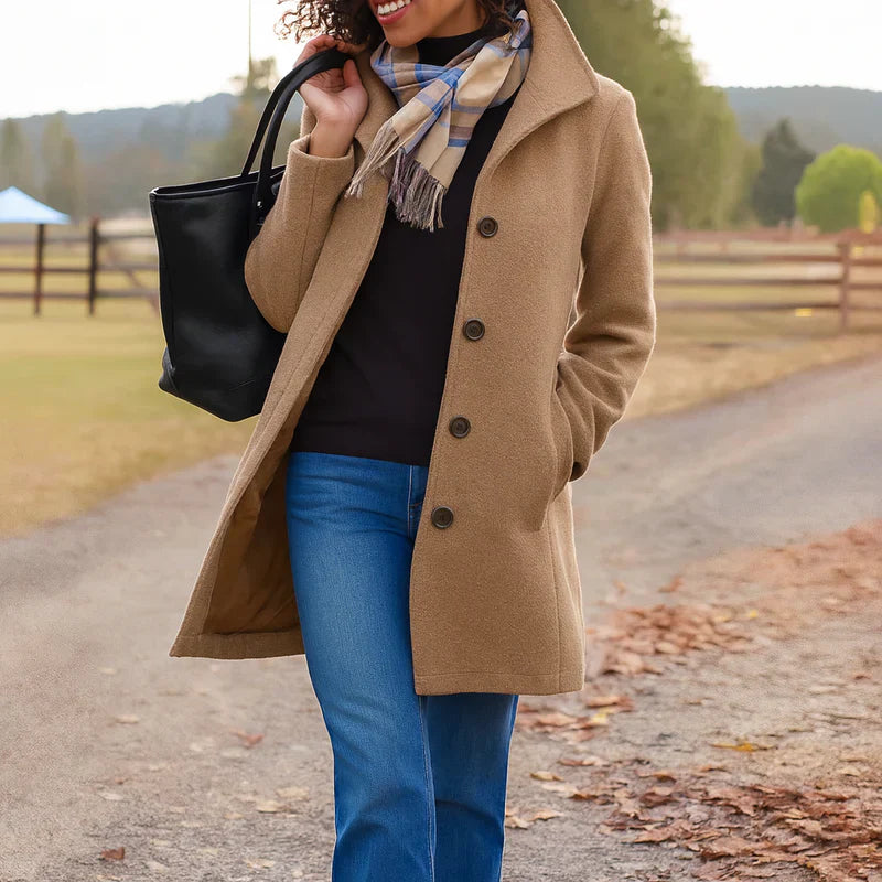 Kim | Elegant Timeless Wool Coat for Colder days