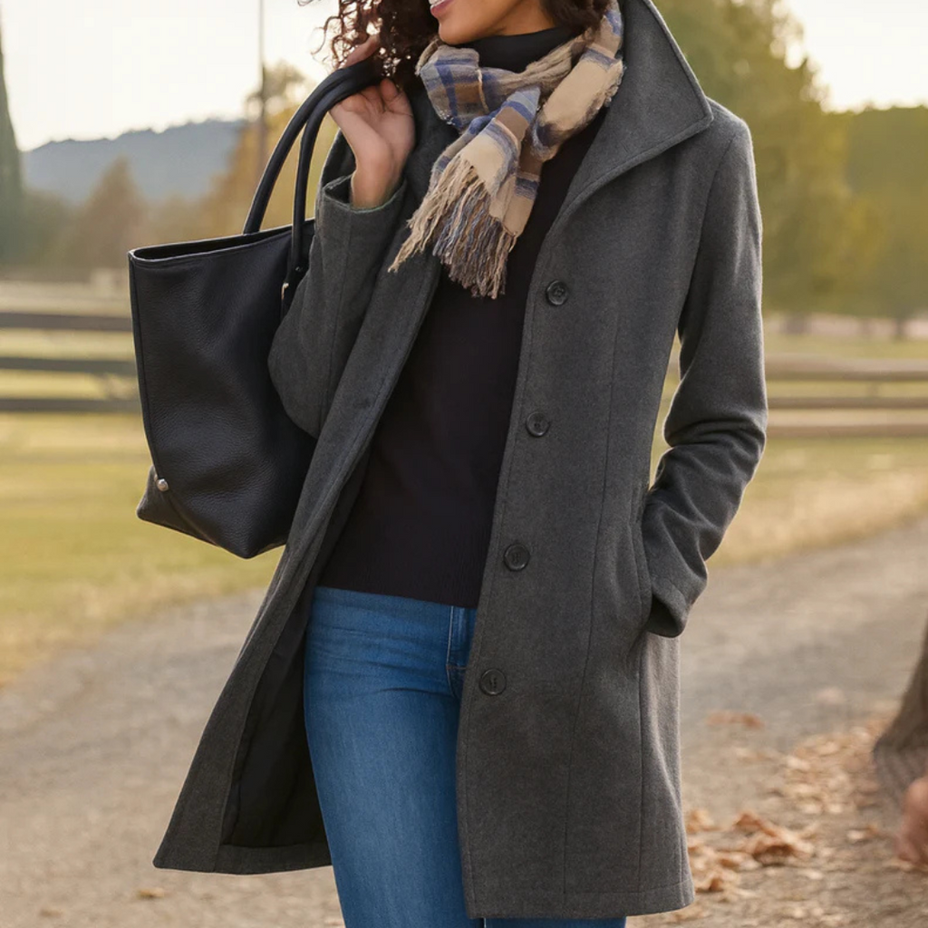 Kim | Elegant Timeless Wool Coat for Colder days