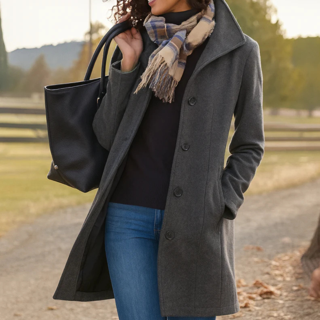 Kim | Elegant Timeless Wool Coat for Colder days